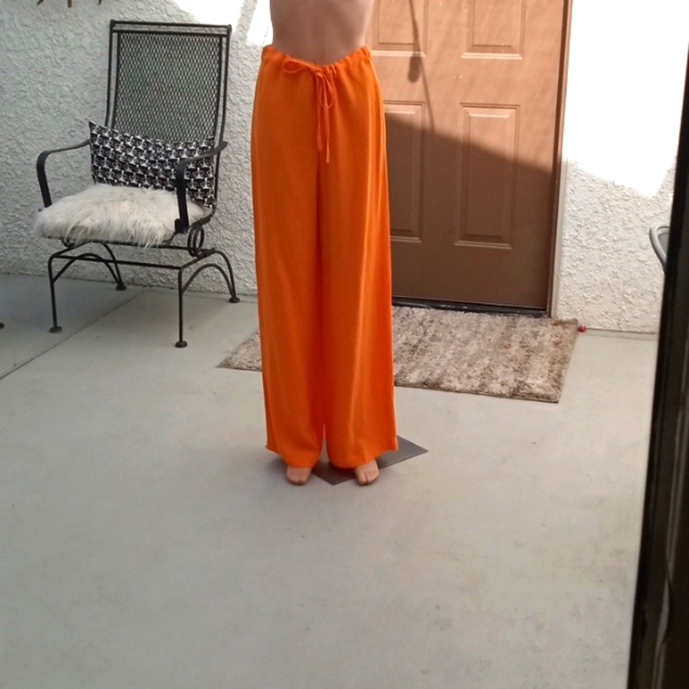 NWT ORANGE BAGGY DRESS PANTS